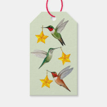 Etiqueta de Presente de Natal para Beija-flores No