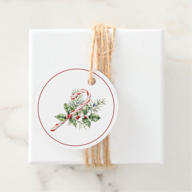 Etiqueta de Presente de Natal para Canas Vermelhas (In Situ)