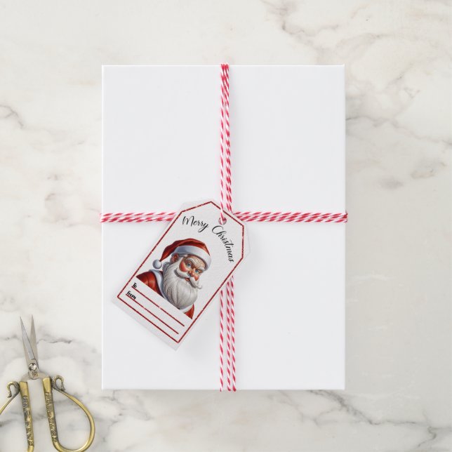 Etiqueta de presente de Natal para Papais noeis al (Com cordão)