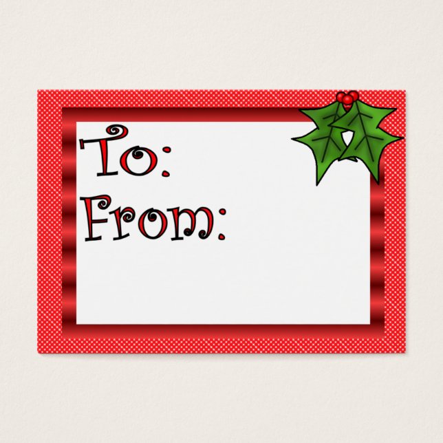 Etiqueta de presente de Natal personalizada (Frente)