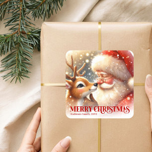 Etiqueta de presente de Natal personalizada do Pap