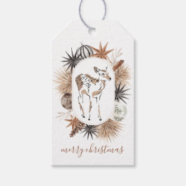 Etiqueta de Presente de Natal Rustic Deer Holiday
