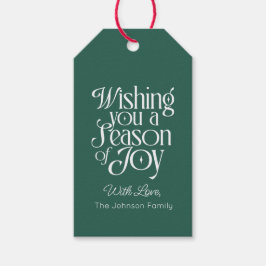 Etiqueta de Presente de Natal Temporada de Alegria