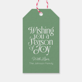 Etiqueta de Presente de Natal Temporada de Alegria