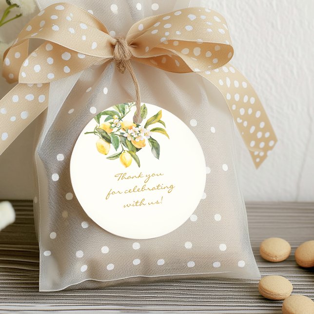 Etiqueta de Presente de Noiva Limão (Italian Lemon Bridal Gift Tag by Painted Paperie
)