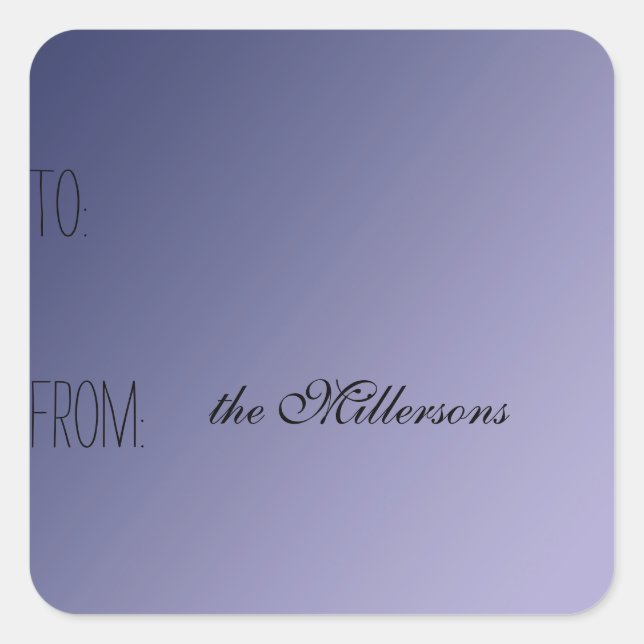 Etiqueta de Presente de Ombre Roxo (Frente)