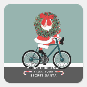 Etiqueta de Presente de Papai Noel Clássica Adesiv