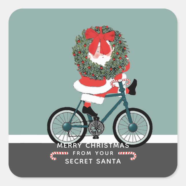 Etiqueta de Presente de Papai Noel Clássica Adesiv (Frente)