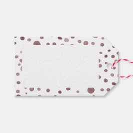 Etiqueta de Presente de Pontos de Aquarela de Conf