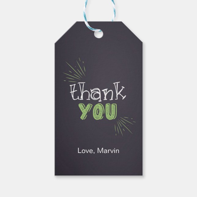 Etiqueta de Presente de Quadro Verde (Frente)