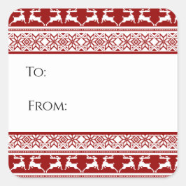 Etiqueta de Presente de Reindeer Escandinavo de Na