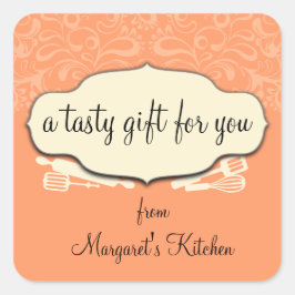 Etiqueta de presente de utensílios personalizados