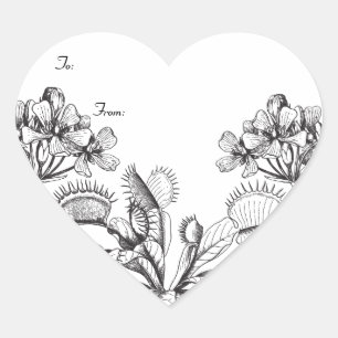 Etiqueta de Presente de Vintage Botânica Vênus