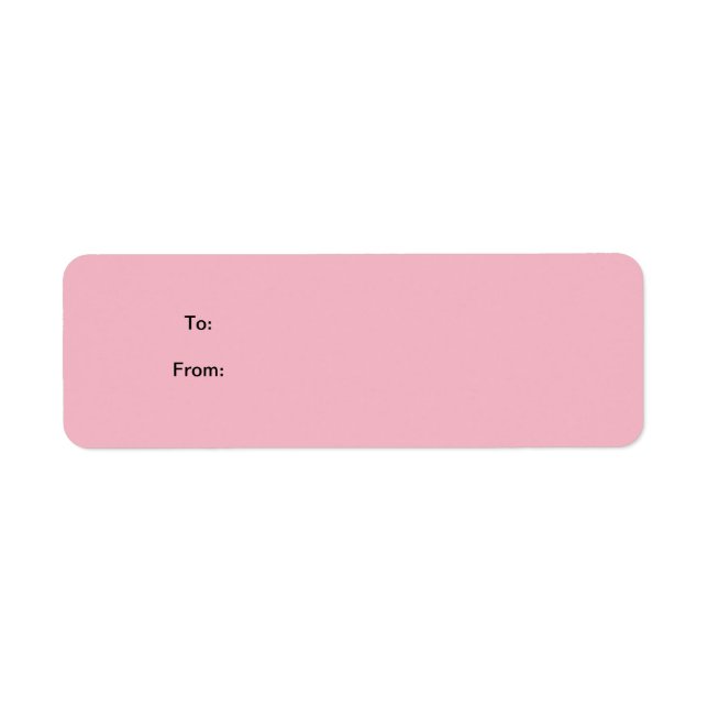 Etiqueta de Presente do Adesivo Rosa (Frente)