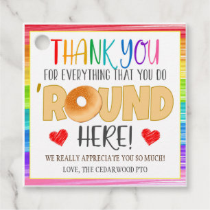 Etiqueta de Presente do Bagel