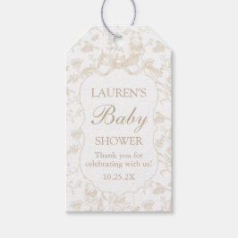 Etiqueta de presente do Chá de fraldas neutro