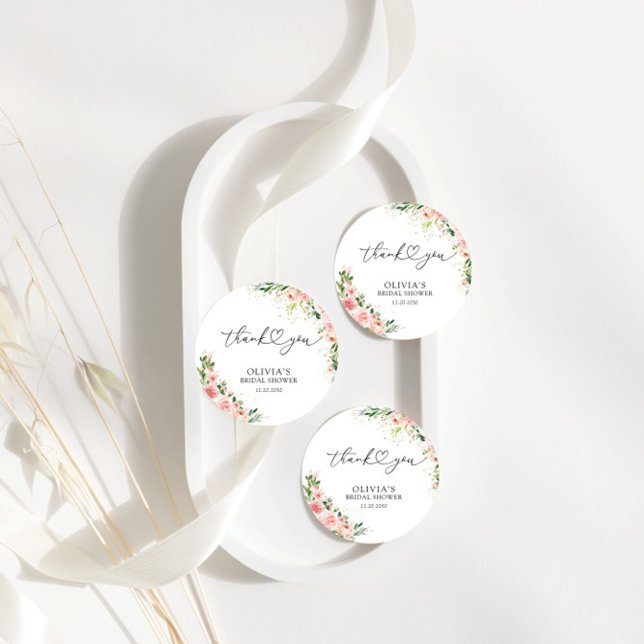 Etiqueta de Presente do Chá de panela Dourado Rosa (Criador carregado)