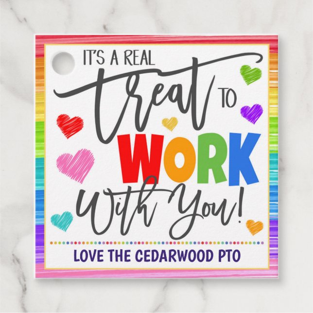 Etiqueta de Presente do Colega de Trabalho (Frente)