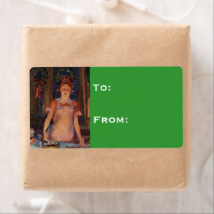 Etiqueta de presente do cozinheiro de Natal