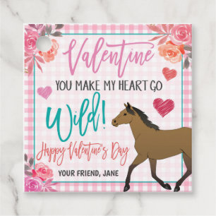 Etiqueta de Presente do Dia de os namorados Horse