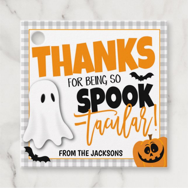 Etiqueta de Presente do Halloween (Frente)