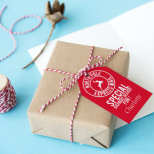 Etiqueta de Presente do Nome de Entrega do Polo No