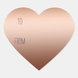 Etiqueta de Presente do Ombre de Bronze Dourado