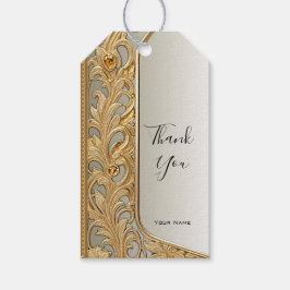 Etiqueta de presente do Ornamentado Dourado modern