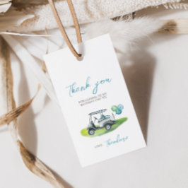 Etiqueta de Presente do Partido Putt Golf Azul