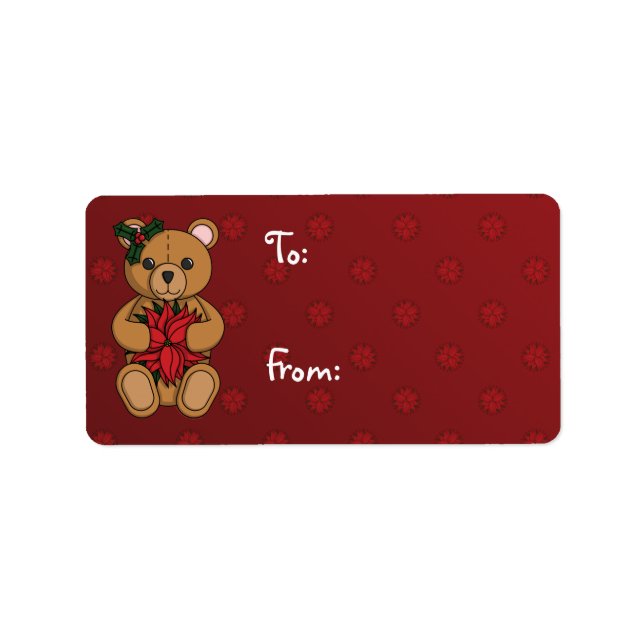 Etiqueta de Presente do Teddy (Frente)