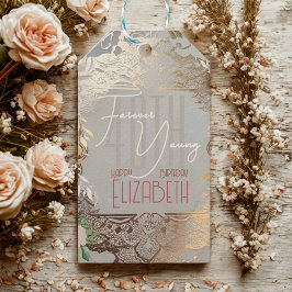 Etiqueta de Presente Dourada do Rateleira Elegante