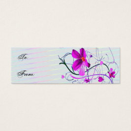 Etiqueta de Presente Floral