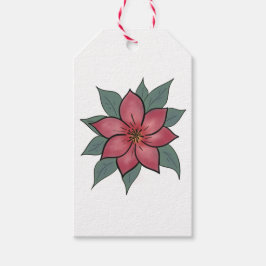 Etiqueta De Presente Floral Elegante E Cheerista