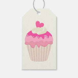 Etiqueta de Presente Genérica para Cupcake Rosa