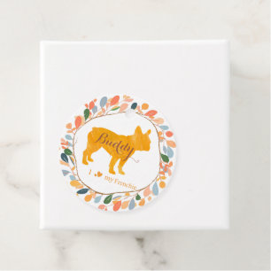 Etiqueta de presente laranja pastel personalizada