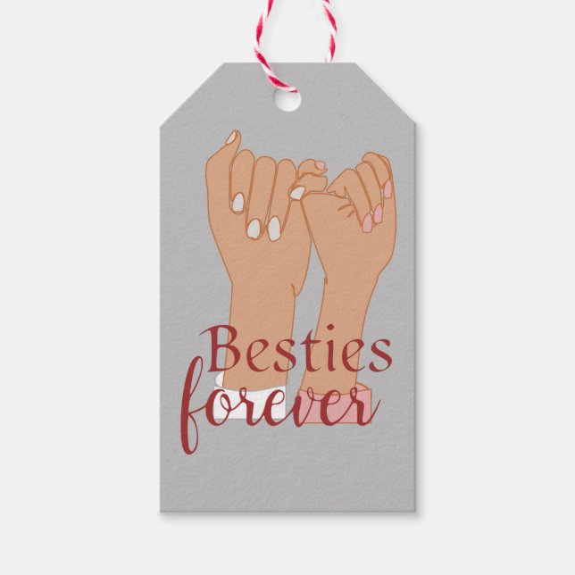 Etiqueta de presente Melhores Amigas Para Sempre (Frente)