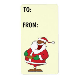 Etiqueta de Presente Nicholas, Santo Negro Jolly