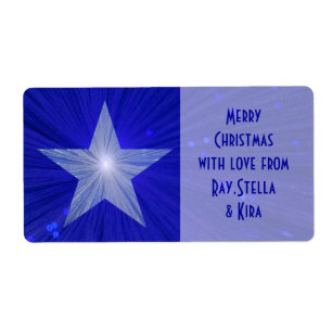 Etiqueta de presente 'Nomes' da Estrela Azul Escur