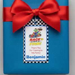 Etiqueta de Presente para 4º Aniversário Corrida d