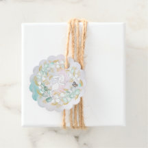 Etiqueta de presente para a nova menina bonita