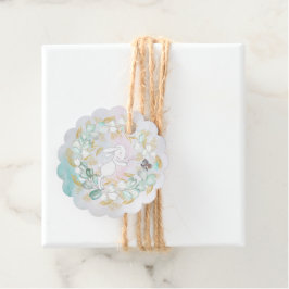 Etiqueta de presente para a nova menina bonita