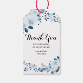 Etiqueta de Presente para Casamento Floral Francês