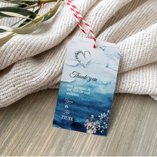 Etiqueta de Presente para Casamento no Oceano Russ