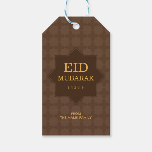 Etiqueta de Presente para Celebração do Eid com Pa (Frente)