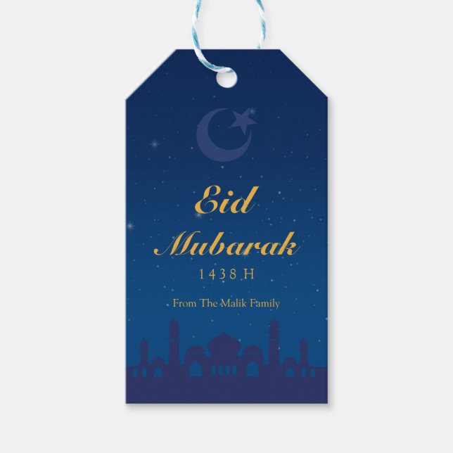 Etiqueta de Presente para Celebração do Eid com Pa (Frente)
