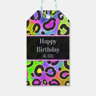 Etiqueta de presente para festa de aniversário com