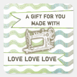 Etiqueta de presente para máquinas de costura por 