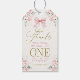 Etiqueta de presente para menina de 1º aniversário