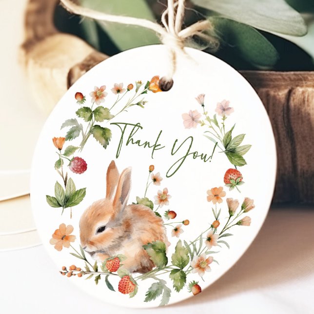 Etiqueta de presente para o Chá de fraldas coelho  (Criador carregado)