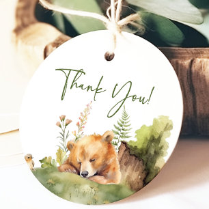 Etiqueta de presente para o Chá de fraldas do Urso